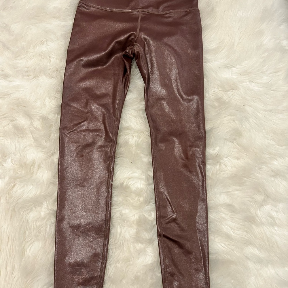Athleta XS brown shimmer pants. Stretchy. Perfect condition.